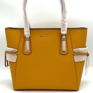 Michael Kors Voyager EW Tote Bag Leather Marigold